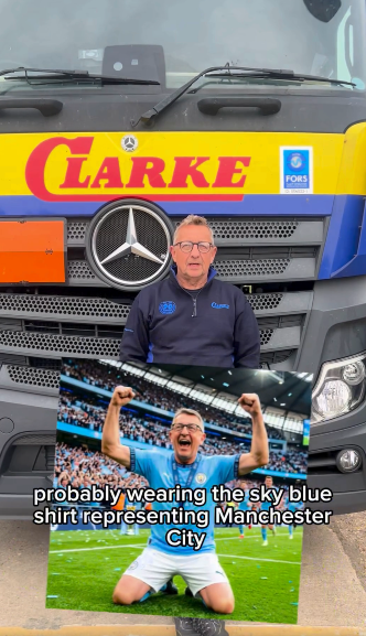 Behind the Wheel: Managing Culture and Chaos with Luton Depot Manager, Andy Kay 1 Man in front of truck, football fan.